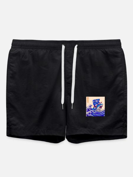 67 Six Seven 67 Brainrot - Swim Trunks - black