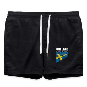 Gotland - Badeshorts - Schwarz - Vorne - AI Model Male 185 light (185cm)