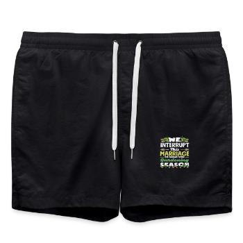 Wir Unterbrechen Diese Ehe, Um Ihnen Gartenarbeit - Badeshorts - Schwarz - Vorne - AI Model Male 185 light (185cm)