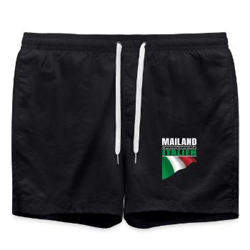 Milan - Short de bain - noir - Devant - AI Model Male 185 light (185cm)