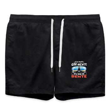 Je n’ai rien à faire – je suis à la retraite - Short de bain - noir - Devant - AI Model Male 185 light (185cm)