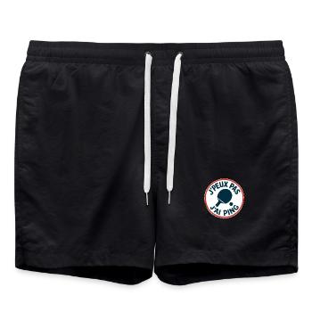 Ich kann nicht, ich ping. - Badeshorts - Schwarz - Vorne - AI Model Male 185 light (185cm)