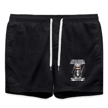 Je me suis levé et je me suis habillé - Short de bain - noir - Devant - AI Model Male 185 light (185cm)