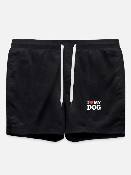 I love my dog - Swim Trunks - black