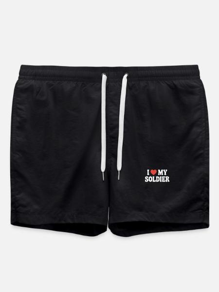 I love my Soldier - Swim Trunks - black