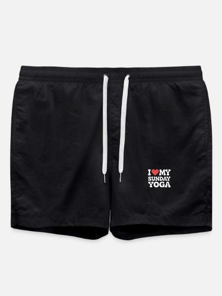 J’adore mon yoga du dimanche - Short de bain - noir