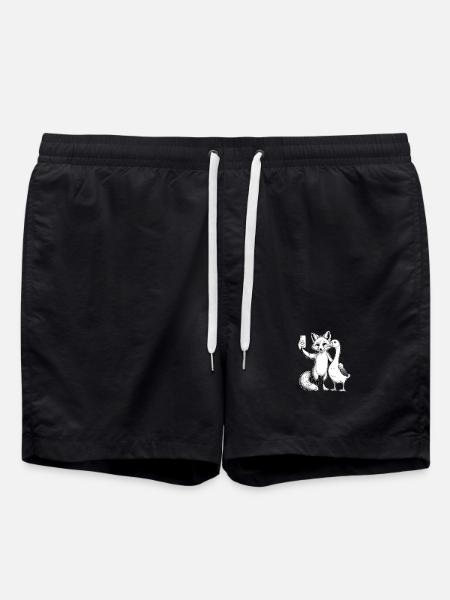 Fuchs und Gans - Badeshorts - Schwarz