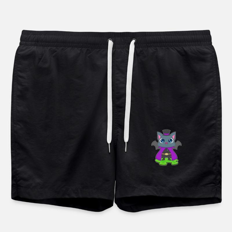 Bat Halloween Vampire - Swim Trunks - black