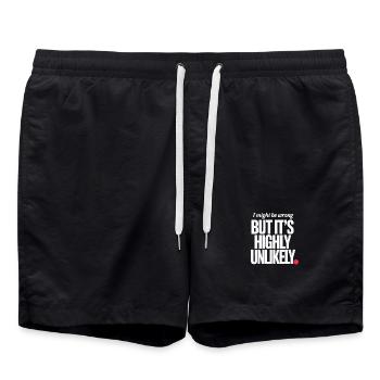 Might Be Wrong But Highly Unlikely Besserwisser - Badeshorts - Schwarz - Vorne - AI Model Male 185 light (185cm)