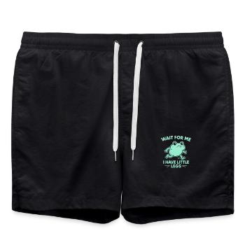 Grenouille qui dit Humour Meme Hume Petites jambes drôles - Short de bain - noir - Devant - AI Model Male 185 light (185cm)