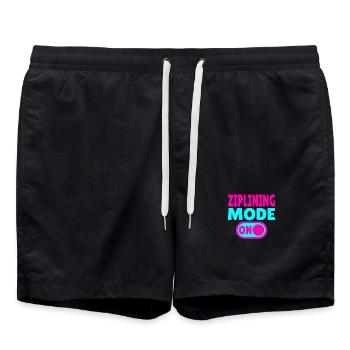Mode tyrolienne activé – Adrénaline sur la tyrolienne - Short de bain - noir - Devant - AI Model Male 185 light (185cm)