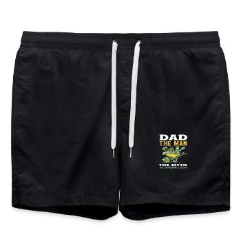 Papa Der Mann Lustig Gartenarbeit - Badeshorts - Schwarz - Vorne - AI Model Male 185 light (185cm)
