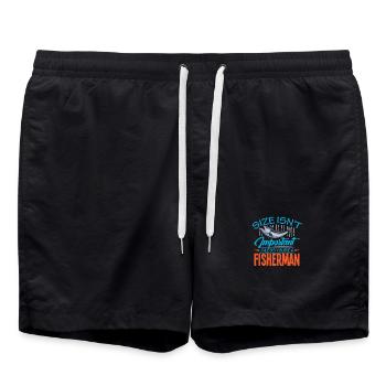 Pêcheur, pêcheur, dits, Petri Heil - Short de bain - noir - Devant - AI Model Male 185 light (185cm)