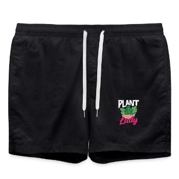 Amoureux des plantes plantant des succulentes - Short de bain - noir - Devant - AI Model Male 185 light (185cm)