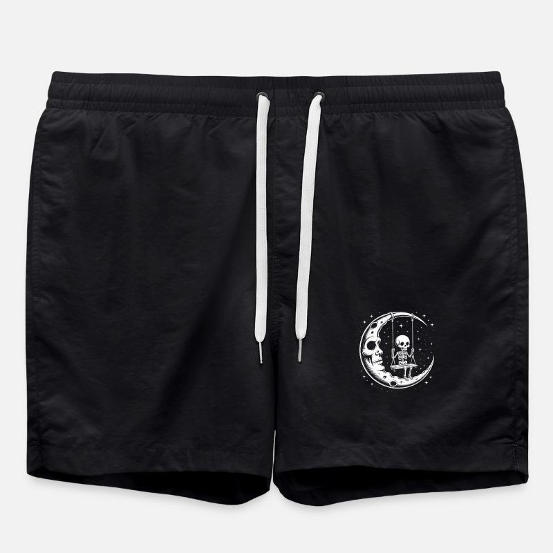 Moon Swing Skeleton - Swim Trunks - black