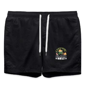 Ceinture noire de jardinage Plus drôle - Short de bain - noir - Devant - AI Model Male 185 light (185cm)
