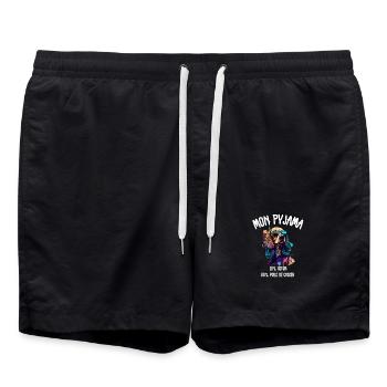 Lustige Cocker Spaniel Hundepyjamas - Badeshorts - Schwarz - Vorne - AI Model Male 185 light (185cm)