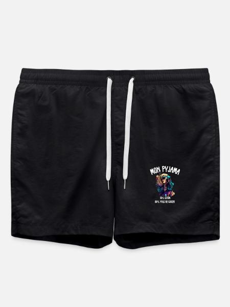 Funny Cocker Spaniel Dog Pajamas - Swim Trunks - black