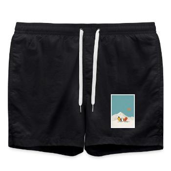 Sunlit Summit Lounge - Swim Trunks - black - Front - AI Model Male 185 light (185cm)