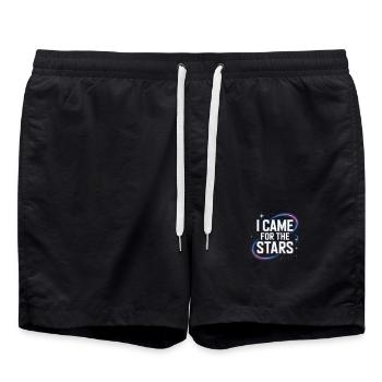 Astronome Galaxie Astronomie de l’Univers de l’Espace Extra-Atmosphérique - Short de bain - noir - Devant - AI Model Male 185 light (185cm)
