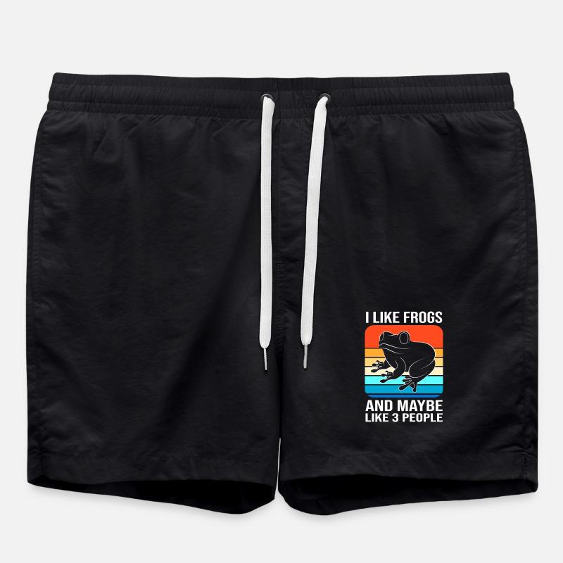 Laubfrosch Frosch - Badeshorts - Schwarz