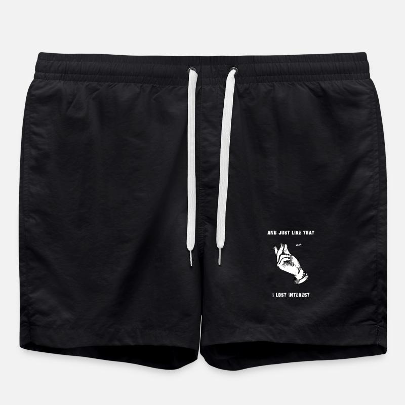 Interest Lost Hand Sign - Swim Trunks - black