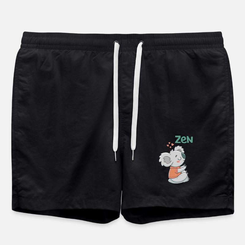 Koala Zen en Pullover Orange - Short de bain - noir