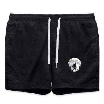 Silhouette de la lune de Bigfoot Football - Short de bain - noir - Devant - AI Model Male 185 light (185cm)