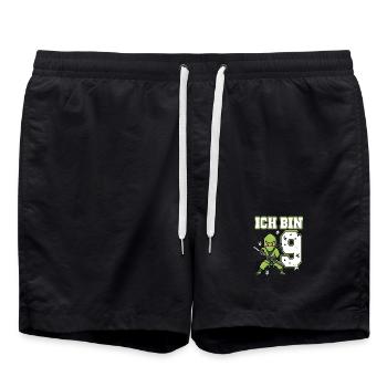 Je suis 9 ninjas 9 ans Karaté vert - Short de bain - noir - Devant - AI Model Male 185 light (185cm)