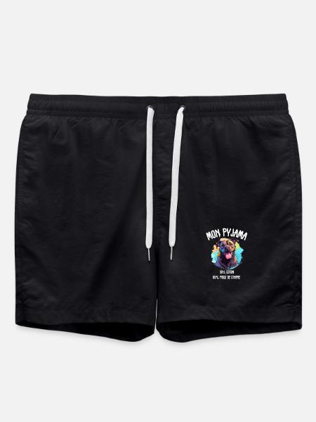 Lustige Hundestaff-Schlafanzüge - Badeshorts - Schwarz