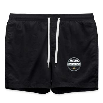 microbiologie - Short de bain - noir - Devant - AI Model Male 185 light (185cm)