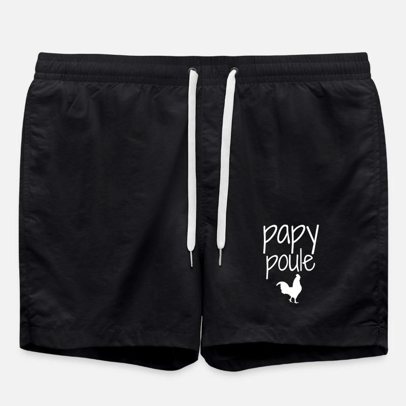 Papy Poule - Short de bain - noir