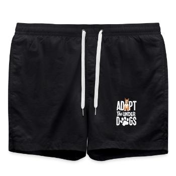 Adoptieren Sie Hunde Tierrettung Tierheim - Badeshorts - Schwarz - Vorne - AI Model Male 185 light (185cm)