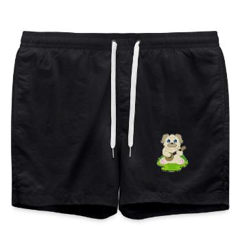 Musique de guitare de Dog Musician - Short de bain - noir - Devant - AI Model Male 185 light (185cm)