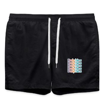 Texte rétro Dolphins Graphic Ocean Lover - Short de bain - noir - Devant - AI Model Male 185 light (185cm)