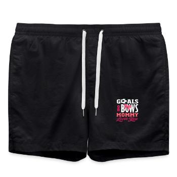 Tore Oder Schleifen Mama Liebt Dich Reveal - Badeshorts - Schwarz - Vorne - AI Model Male 185 light (185cm)