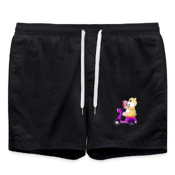 Trottinette de hamster - Short de bain - noir - Devant - AI Model Male 185 light (185cm)