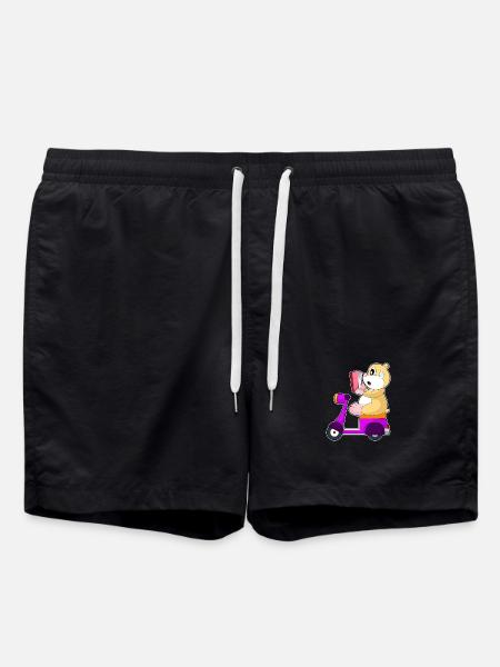 Hamster Motorroller - Badeshorts - Schwarz