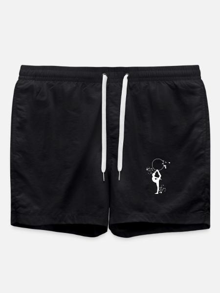 Gymnastics Hoops Rhythmic Gymnastics - Swim Trunks - black