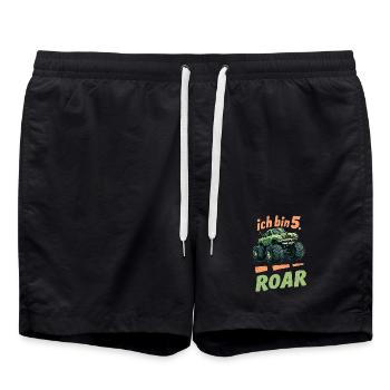 I'm 5 - Birthday Kids - Swim Trunks - black - Front - AI Model Male 185 light (185cm)