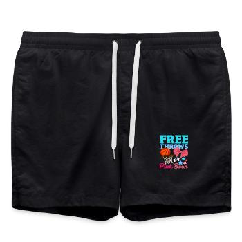 Freiwürfe Oder Schleifen Basketball - Badeshorts - Schwarz - Vorne - AI Model Male 185 light (185cm)