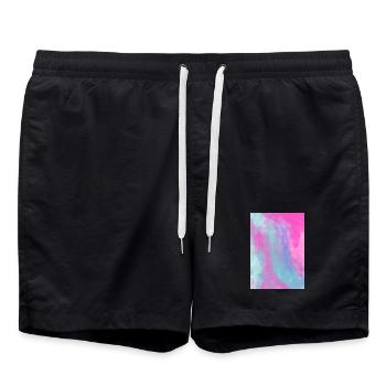 Gradient- Spring personalisierbar - Badeshorts - Schwarz - Vorne - AI Model Male 185 light (185cm)