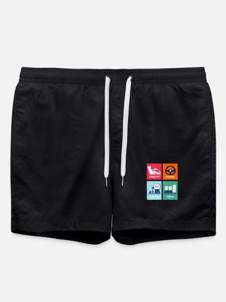 Sim Racing - Swim Trunks - black