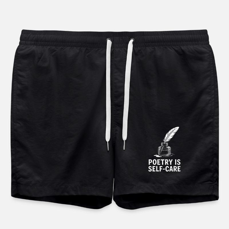 La poésie comme soin de soi - Short de bain - noir