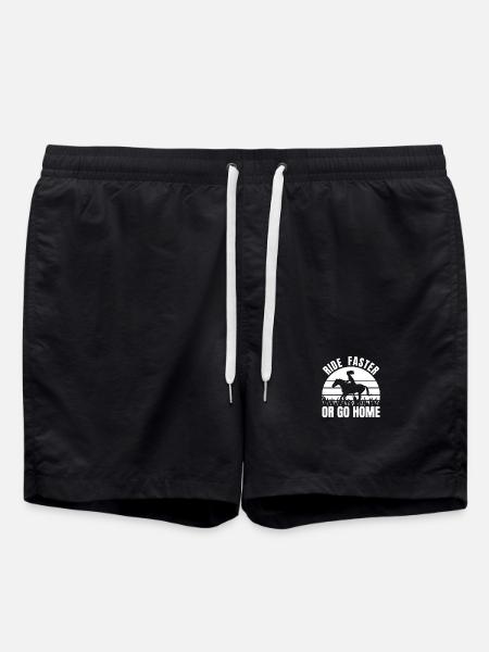 Ride Faster Or Go Home - Swim Trunks - black