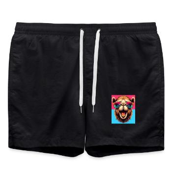 Kamel - Badeshorts - Schwarz - Vorne - AI Model Male 185 light (185cm)