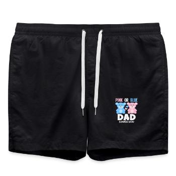 Pink Oder Blau Papa Liebt Dich - Badeshorts - Schwarz - Vorne - AI Model Male 185 light (185cm)