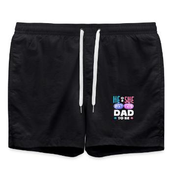 Révélation du sexe de Papa Citrouille - Short de bain - noir - Devant - AI Model Male 185 light (185cm)