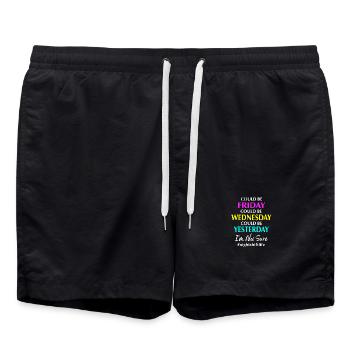 Nachtschicht Krankenhaus Pflege Krankenschwester - Badeshorts - Schwarz - Vorne - AI Model Male 185 light (185cm)