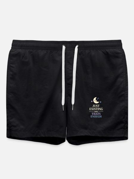 Existential humor, nihilism, humor, - Swim Trunks - black